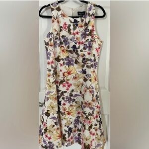 RN Studio Floral Midi Dress - Purple, Cream & Pink